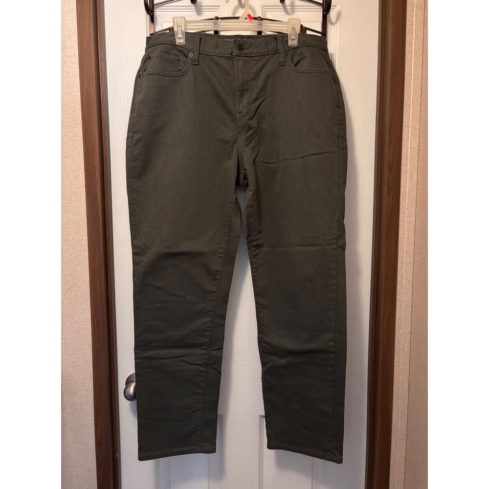 Banana Republic Travel Jean Athletic Fit Olive Green Pants 36x32